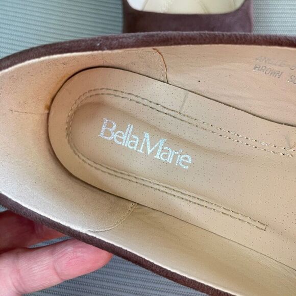 BELLA MARIE Angela Brown Suede Pointed Toe Ballet Flats, 9M - Picture 7 of 9